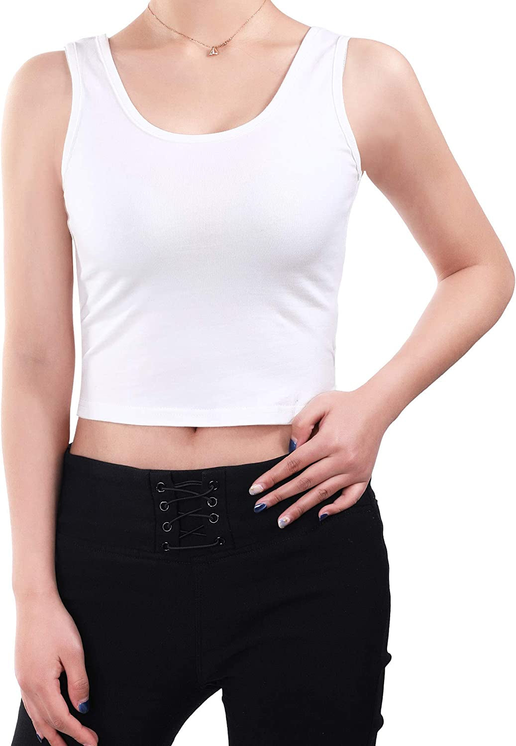 4 Pieces Basic Workout Crop Tank Tops