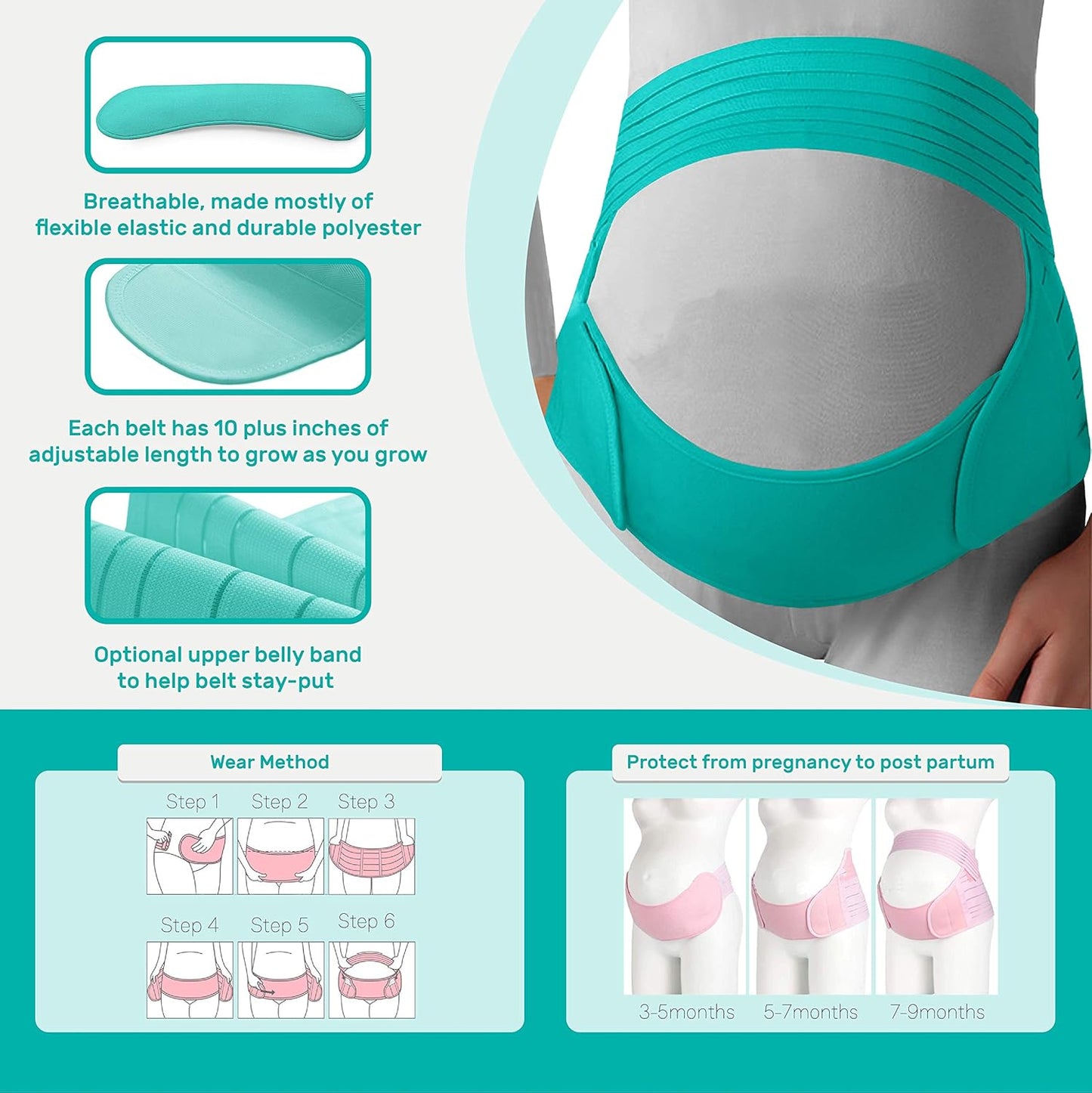 Pregnancy Belly Support Band for Back Support Size XL