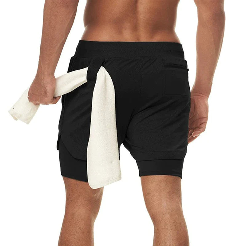 Running Shorts Men Gym Sports Shorts 2 in 1 Quick Dry