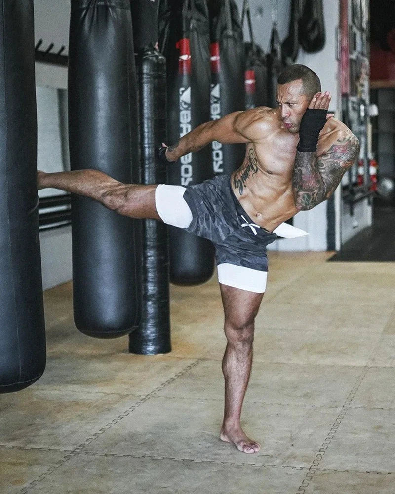 Running Shorts Men Gym Sports Shorts 2 in 1 Quick Dry