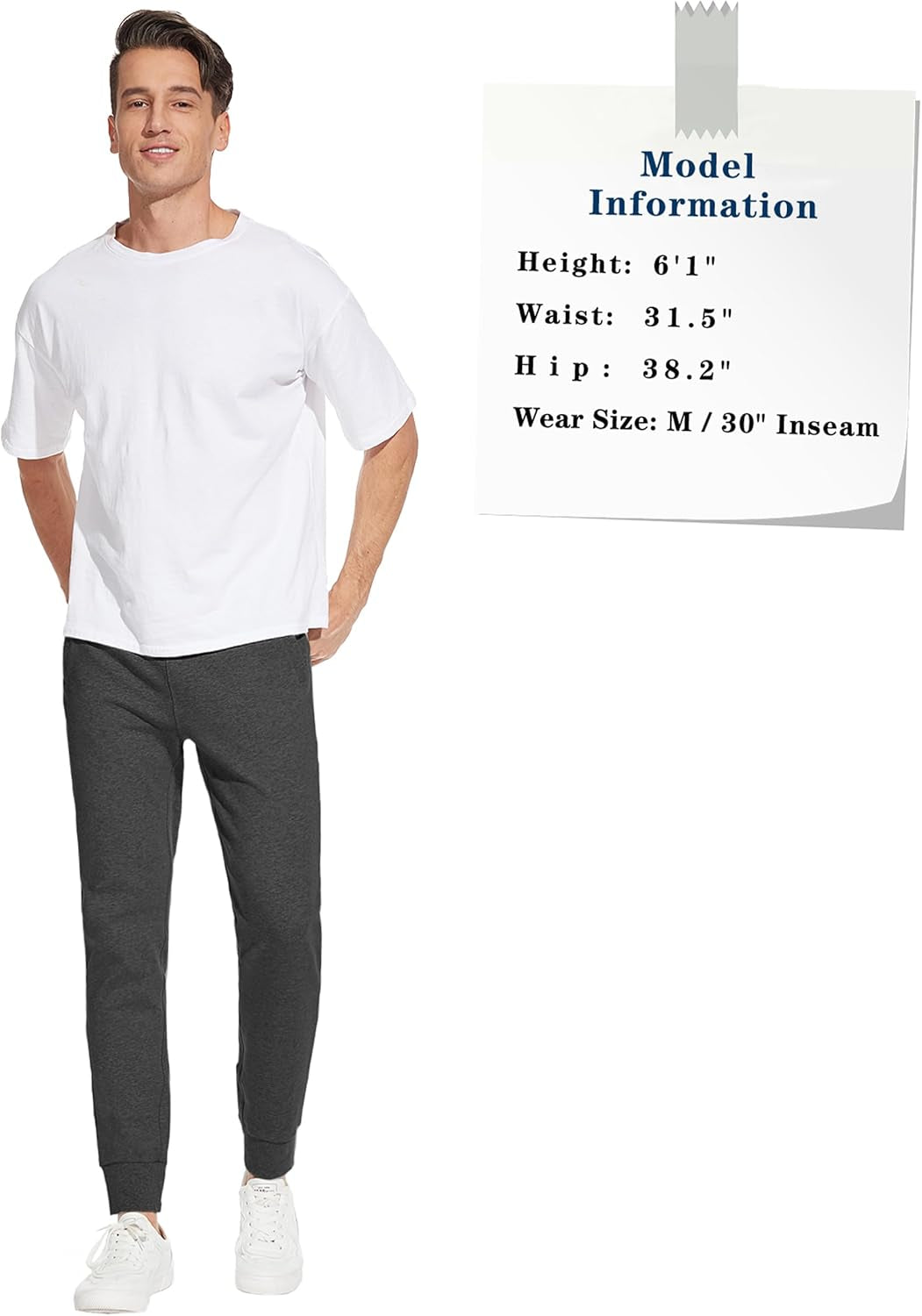 Tall Inseam Lightweight Cotton Joggers Extra Long Sweatpants Athletic