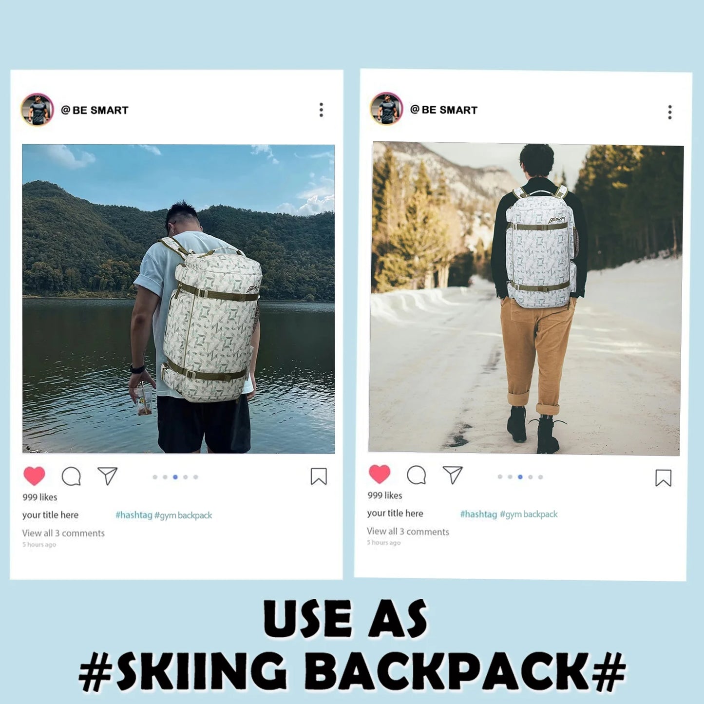 BE SMART 50L Extra Large Gym Backpack