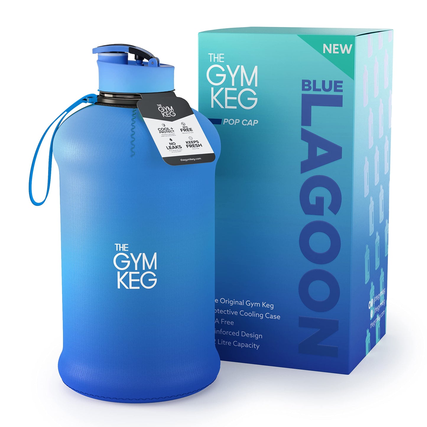 Blue Lagoon Sports Water Bottle Half Gallon
