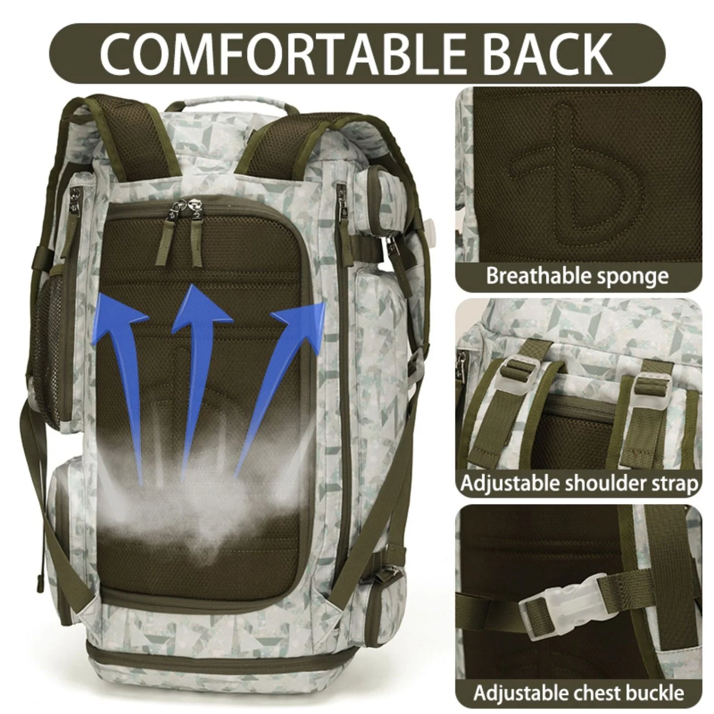 BE SMART 50L Extra Large Gym Backpack