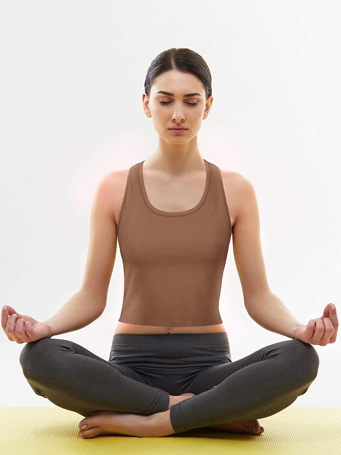 4 Pieces Basic Workout Crop Tank Tops