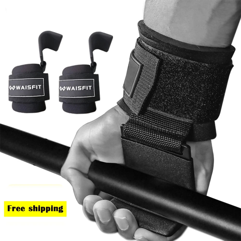 Weight Lifting Hooks for Weight Training, Hand-Bar