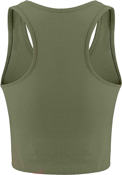 4 Pieces Basic Workout Crop Tank Tops